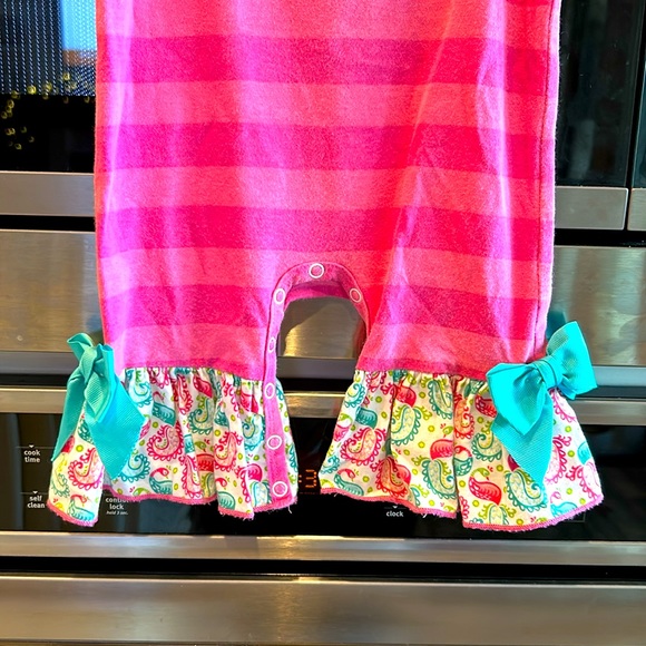RicRac & Ruffles Peacock Romper, 18 month - Picture 3 of 5